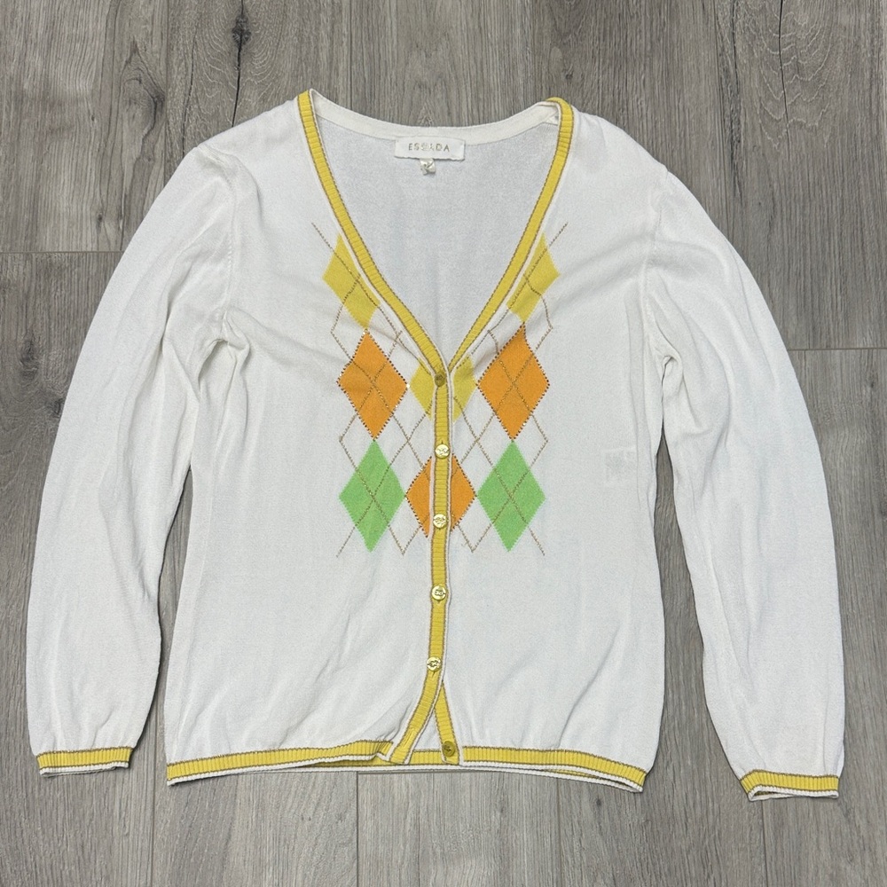 Vintage Escada Argyle Cardigan
